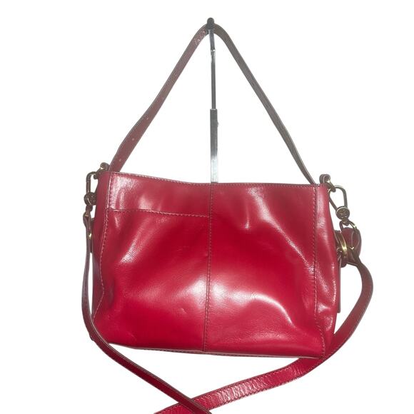 Hobo Render Small Crossbody Bag Brick Red Polished Leather w/ Dust Bag - Picture 1 of 13